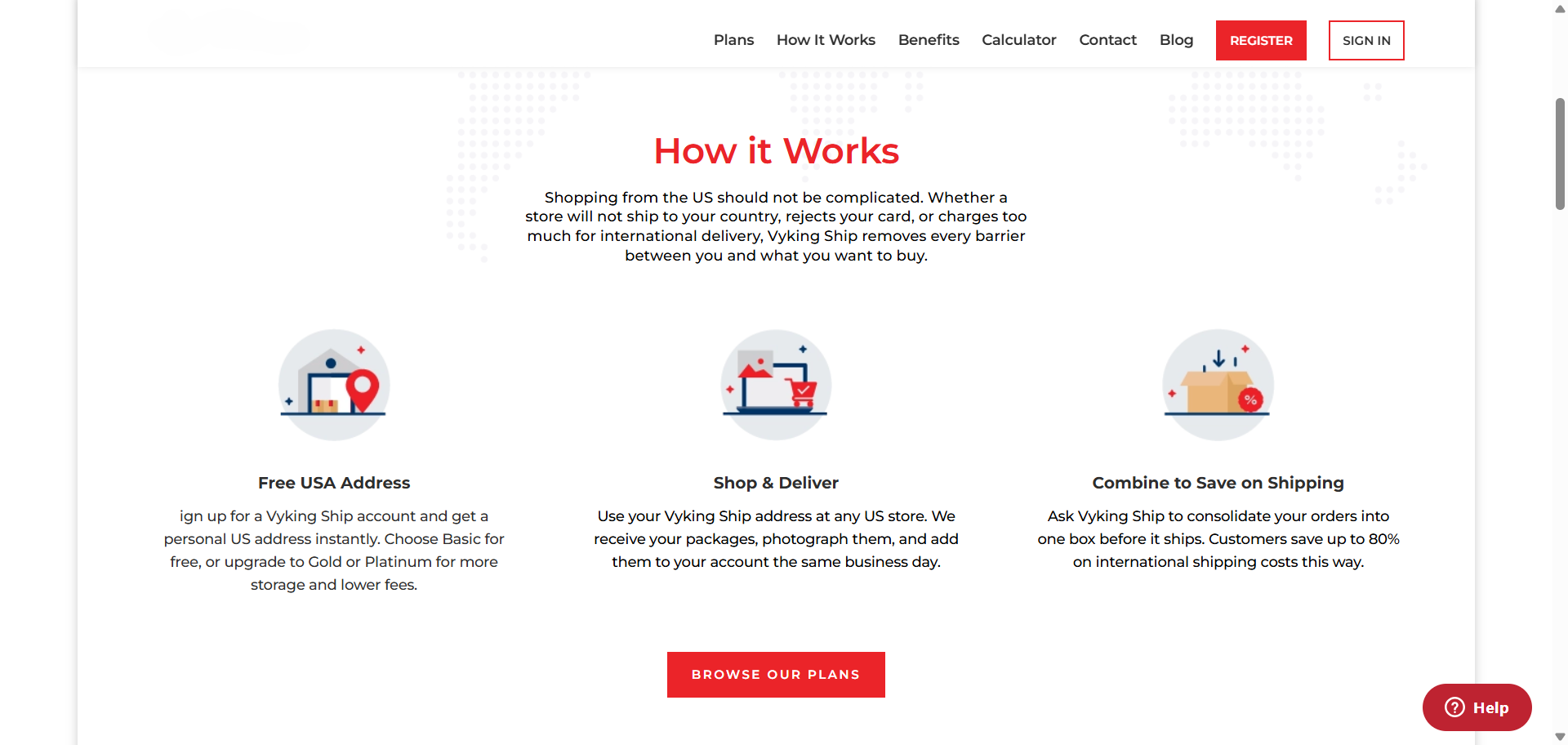 Vyking Ship global parcel forwarding preview